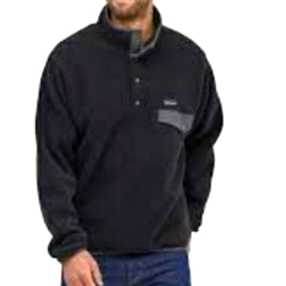 Patagonia Other - Patagonia Synchilla Fleece Sweater Quater  Snap Black Gray Size Small